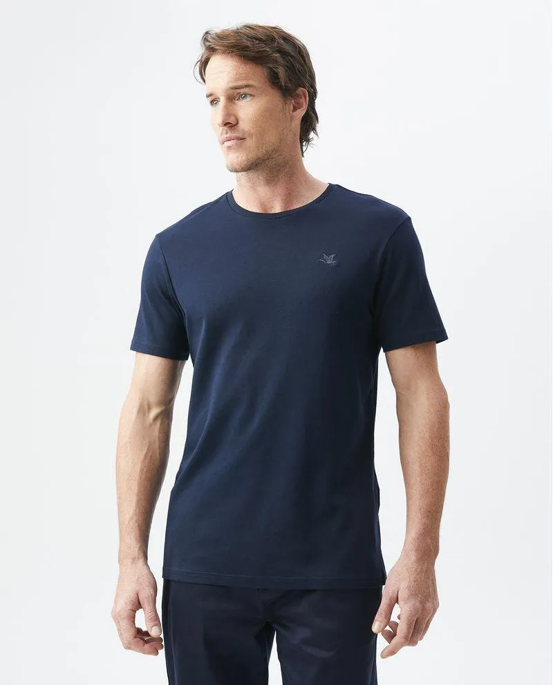 Camiseta Básica de Hombre, Slim Fit Cuello Redondo - 100% Algodón