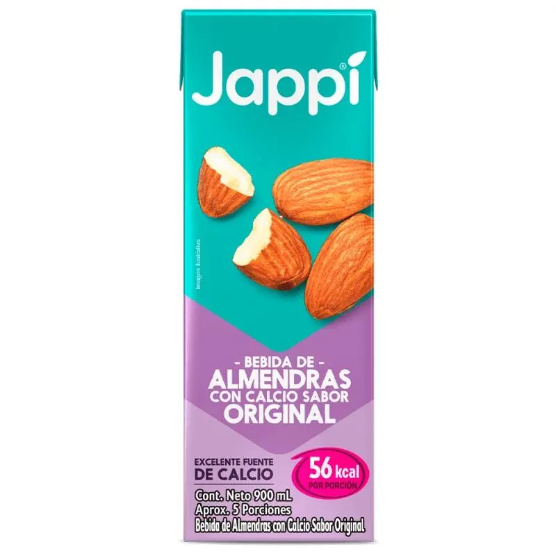 Bebida De Almendras Jappi Natural 900 ml