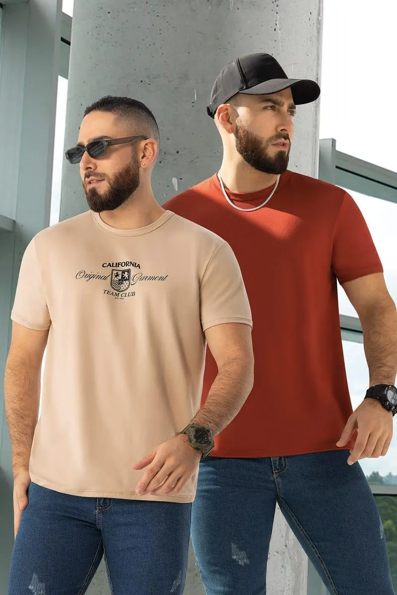 CAMISETA X 2 MANGA CORTA Multicolor