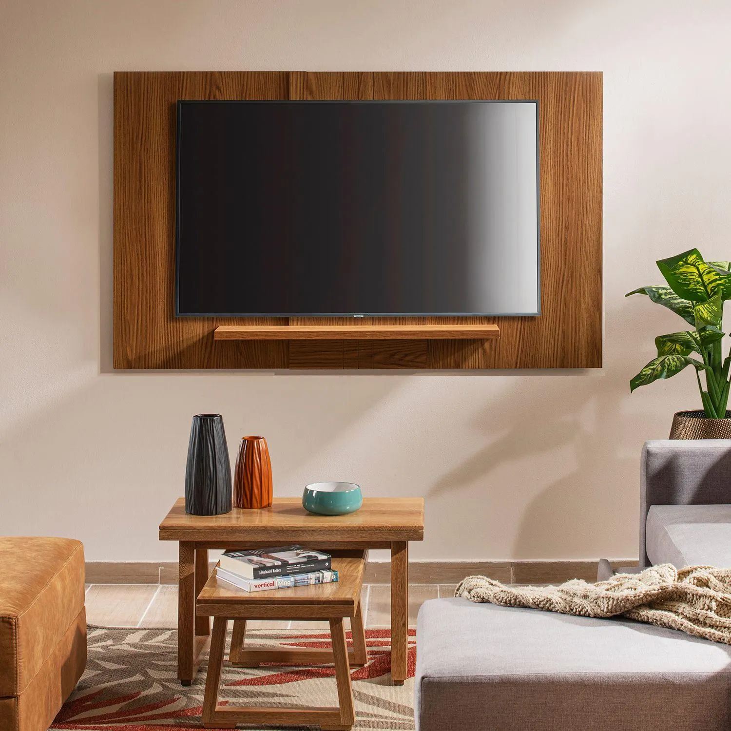 Panel de Tv Bruce Natural extensible