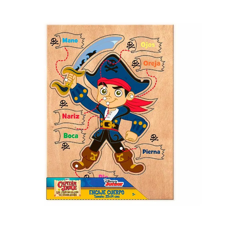 Juego De Encaje Cuerpo 7 Botones Capitán Jake