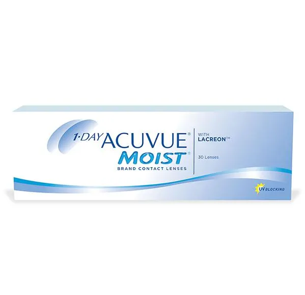 Lentes de contacto 1 Day Acuvue Moist con LACREON