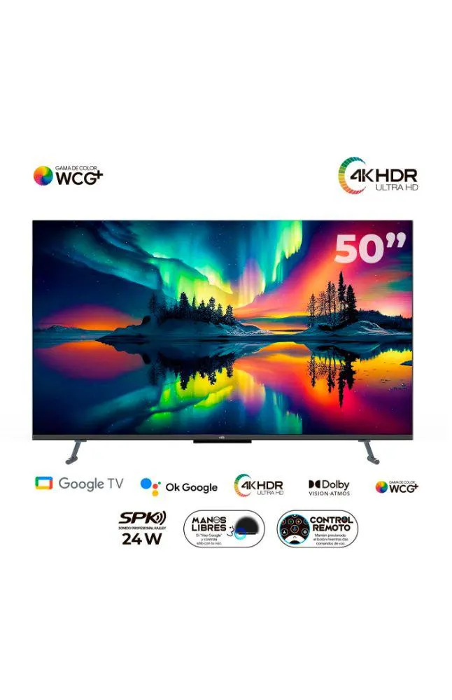TV kalley 50" K-GTV50UHDQV 4K-UHD QLED Smart TV Google