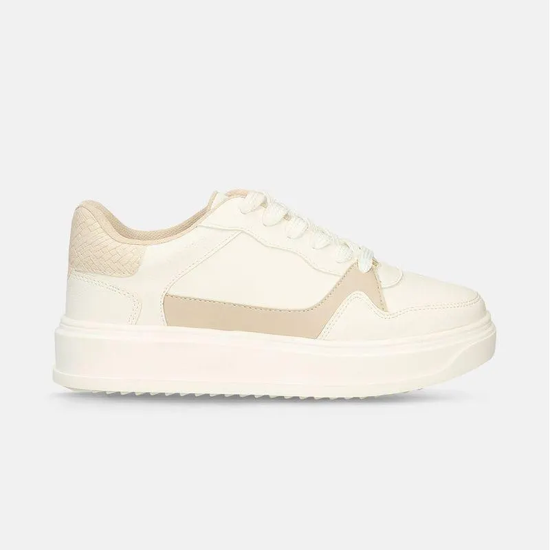 Tenis Casuales Talco-Beige Bata Josefina Mujer
