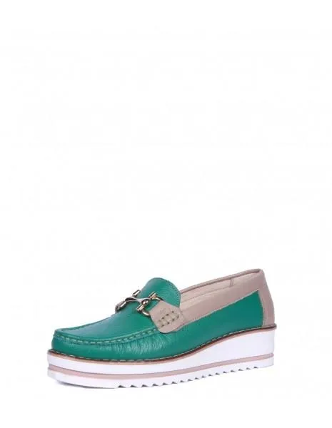 MOCASINES PAVEL VERDE X BEIGE
