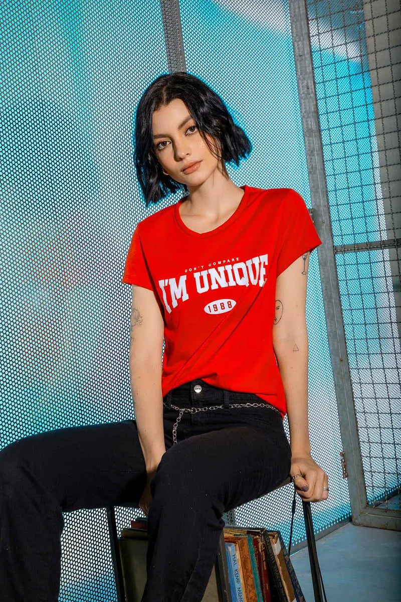 CAMISETA MANGA CORTA Rojo