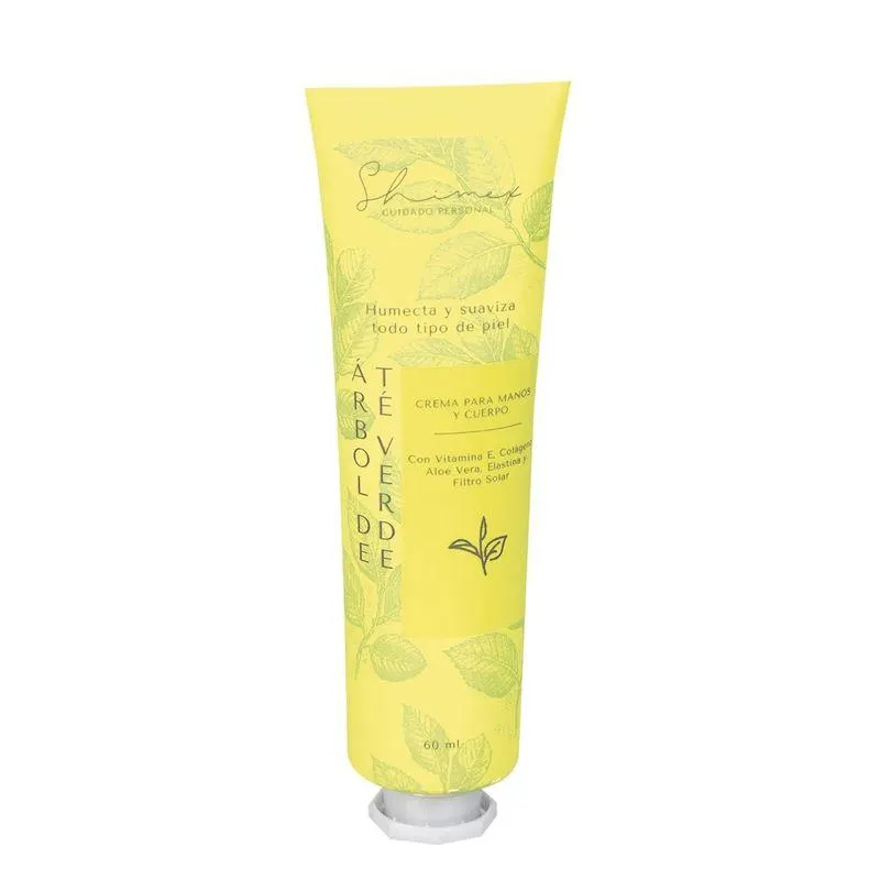 Crema Humectante Para Manos y Cuerpo Arbol Té Verde