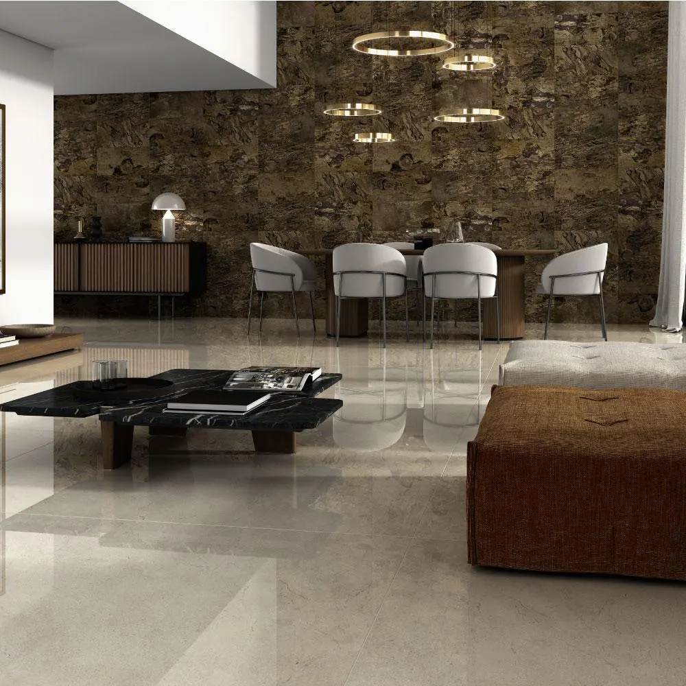 Piso porcelanato tipo piedra natural pompeya terra 30x60 cm