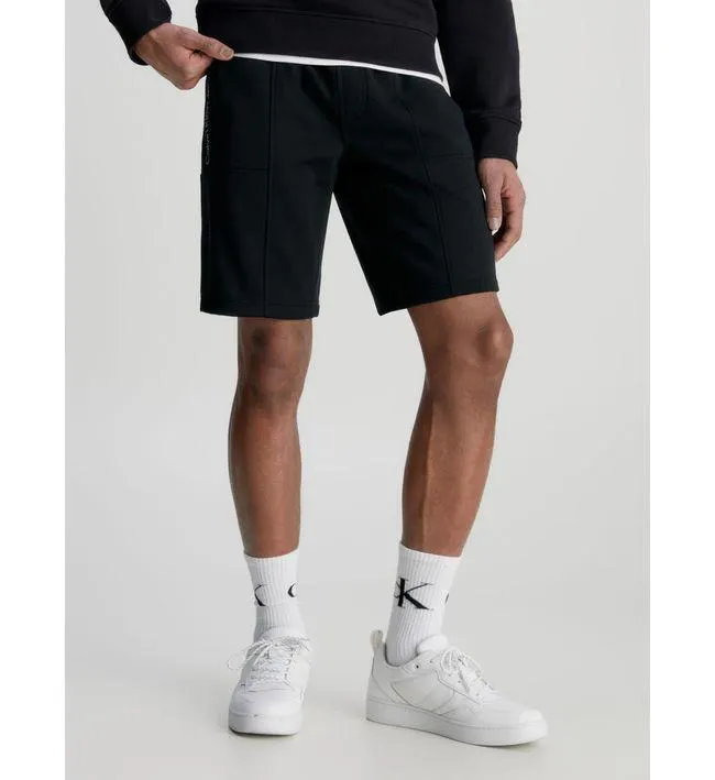 Shorts Negro De Chándal Con Logo Tape