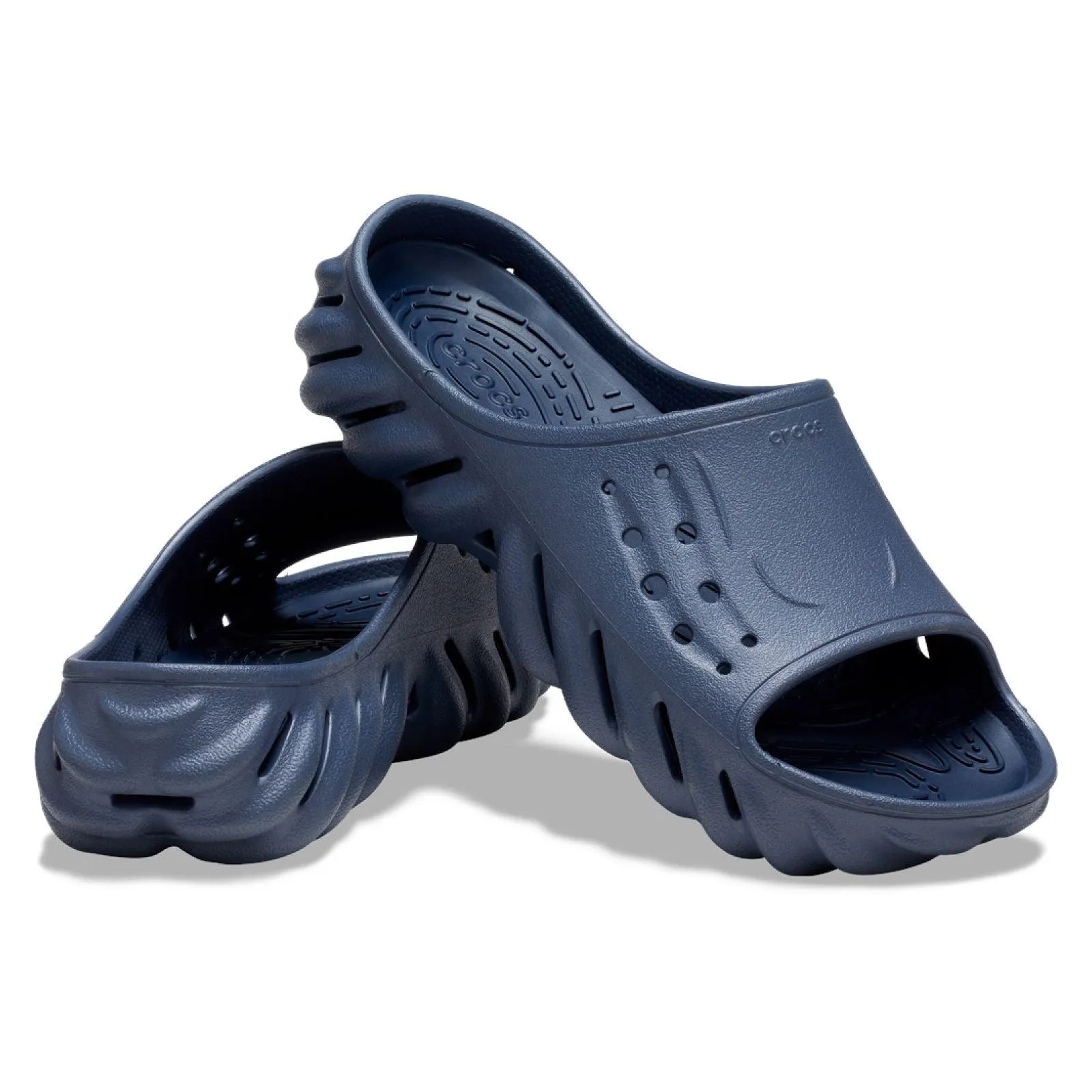 Crocs Unisexo Adulto Echo Slide Chanclas Azul Oscuro