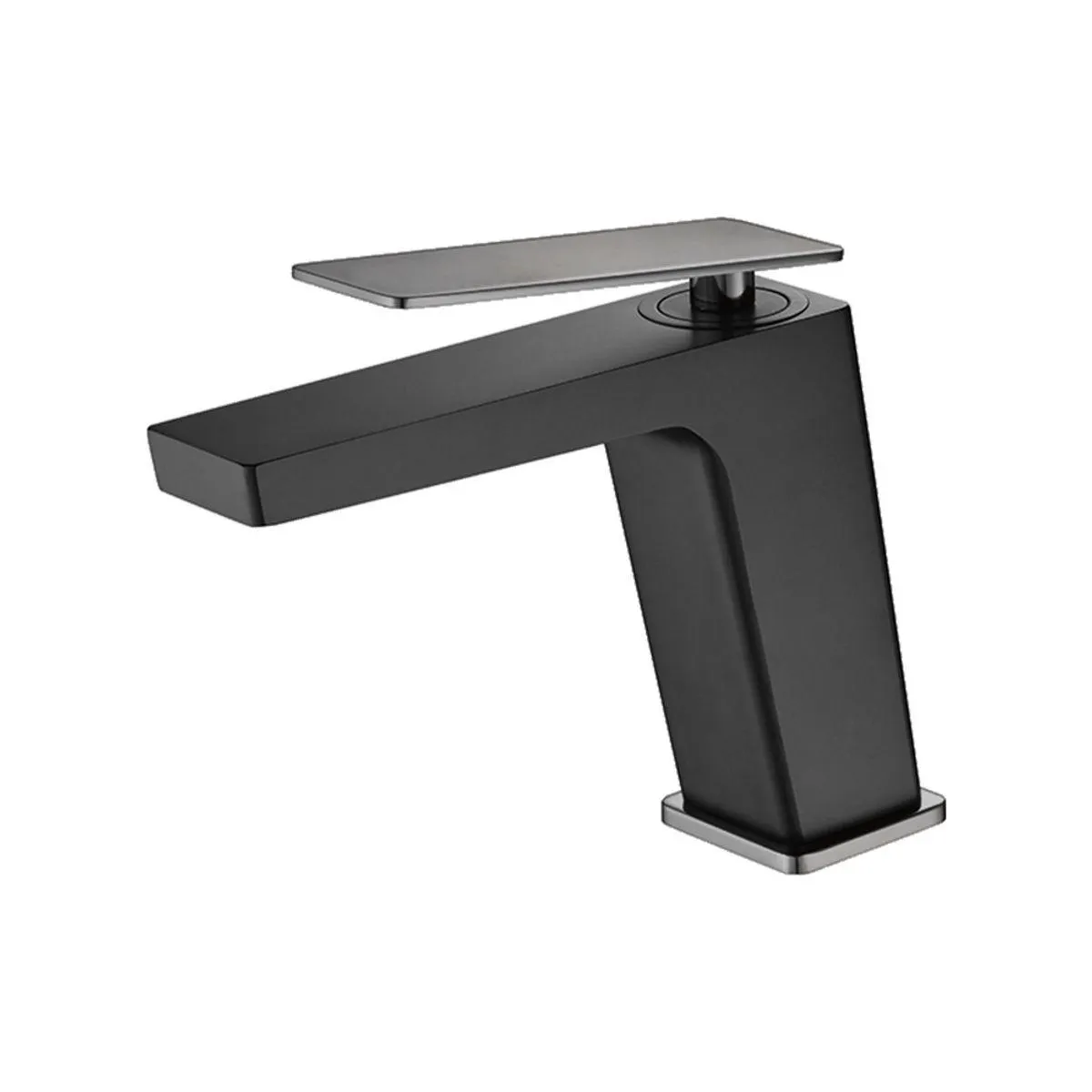 Grifería de lavamanos baja Essenza Negro-Gunmetal Rosa Mate