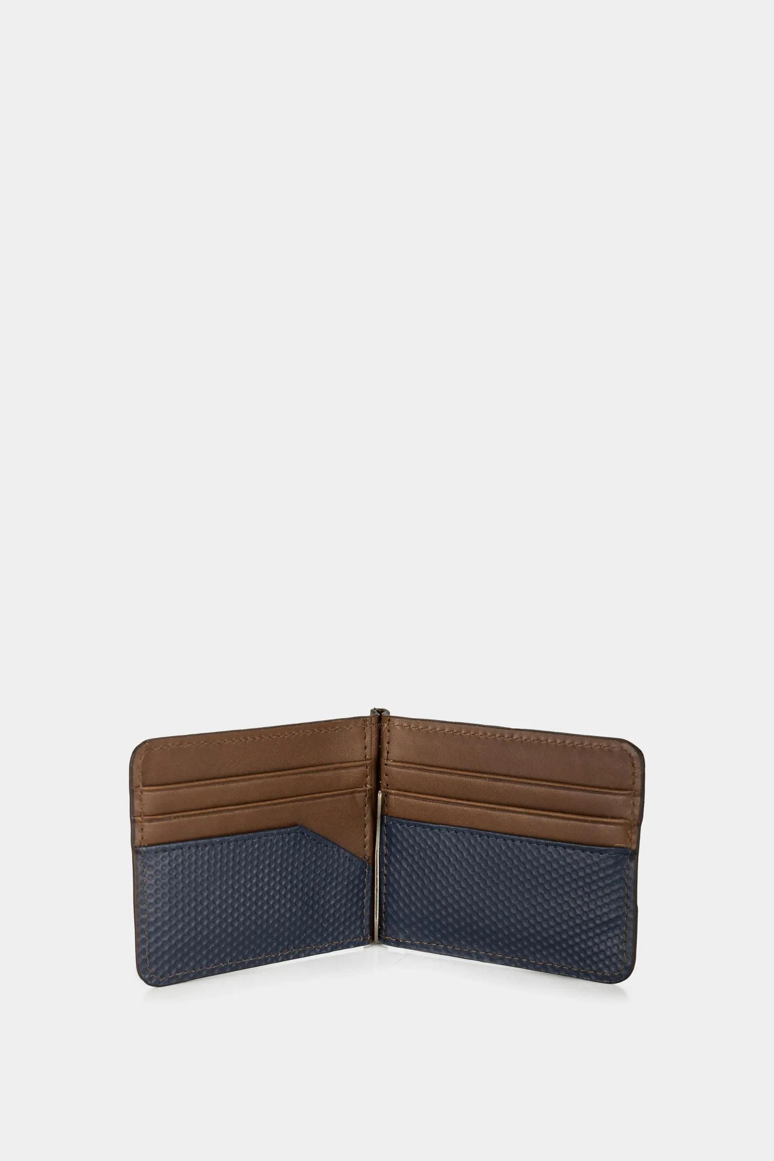 Porta billetes de cuero contrastes