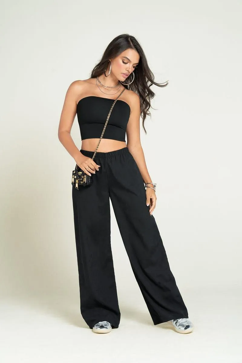 PANTALON BOTA AMPLIA Negro