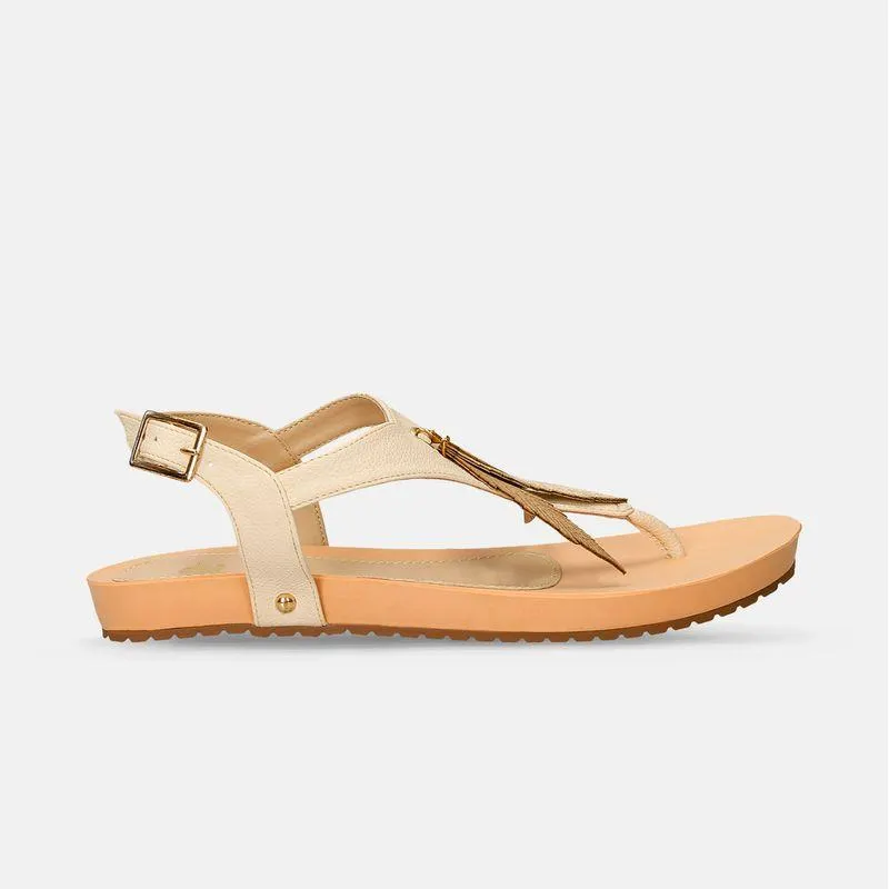 Sandalias Camel-Talco Bata Isau Mujer
