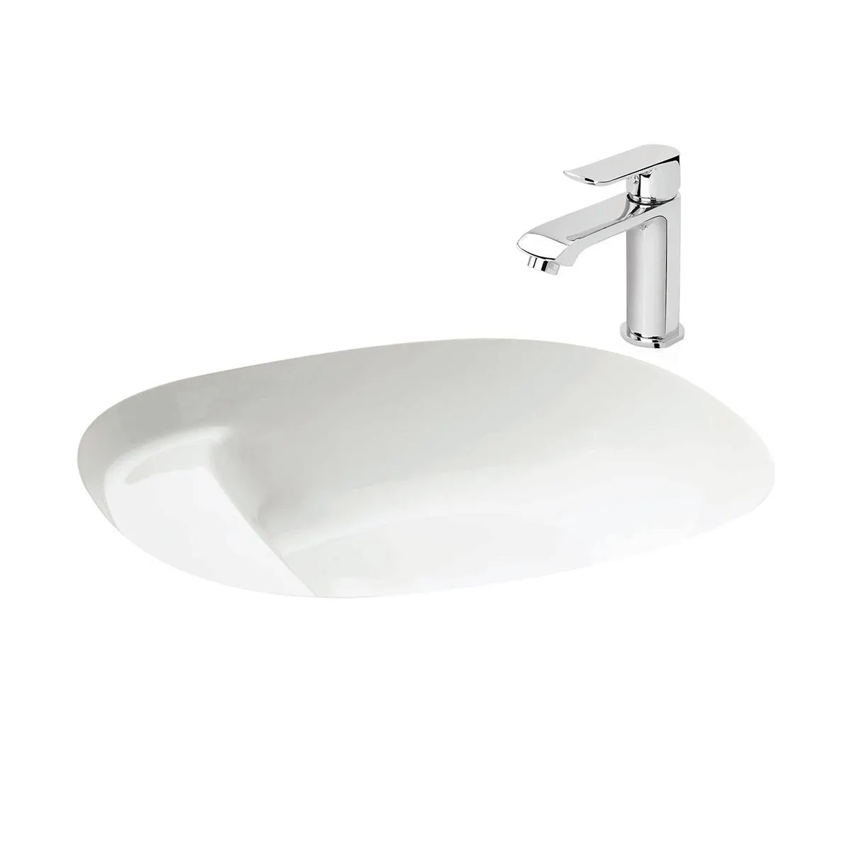 Lavamanos Liquid para Incrustar Blanco