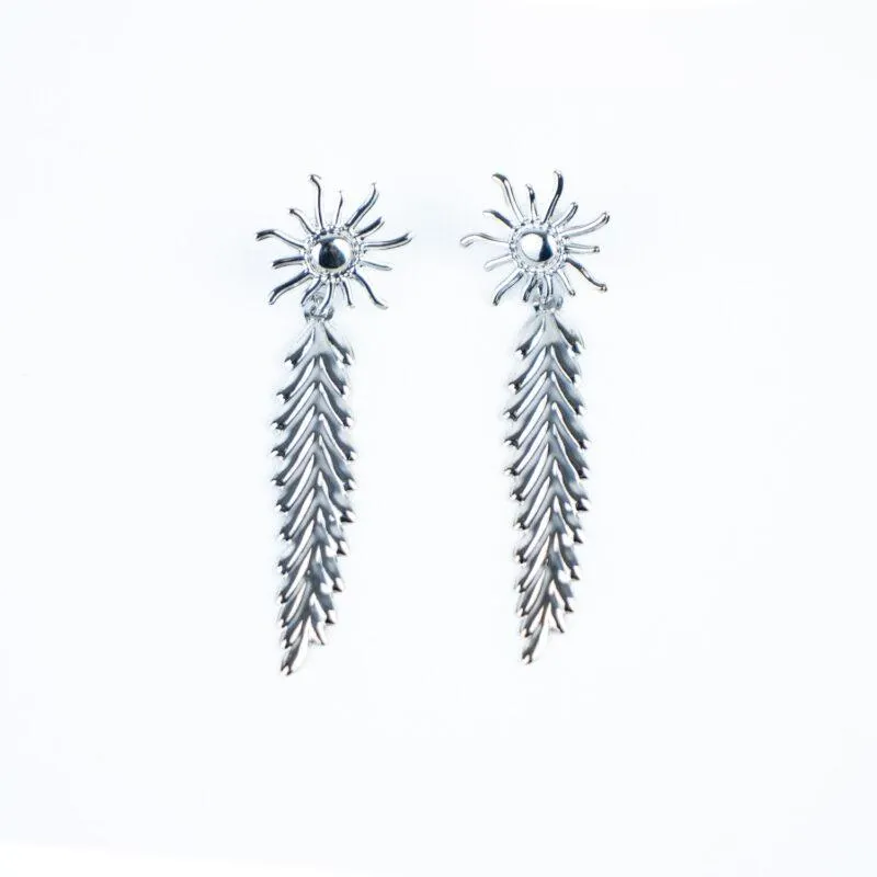 ARETES ALEACION PLATEADO