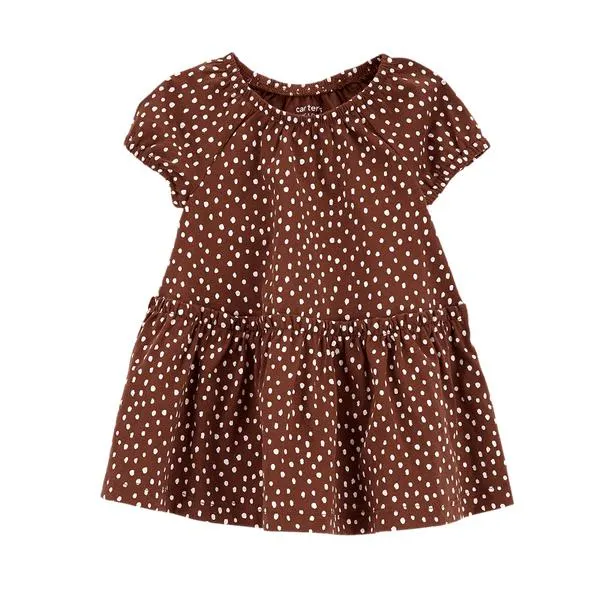 Set Vestido Manga Larga con Calzón Café Niñas - Carter's
