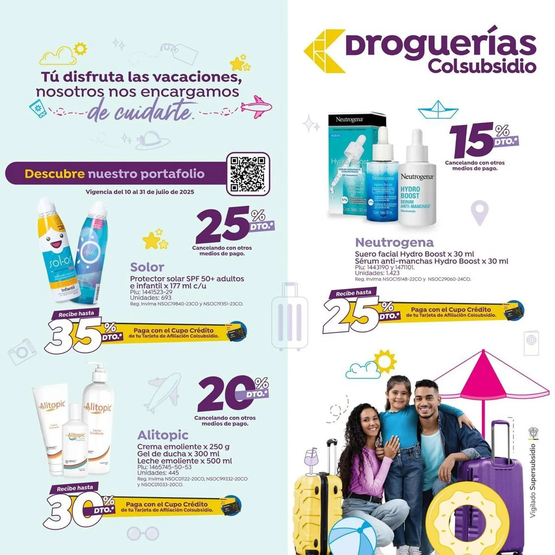 Catalogo de Catálogo Droguerías Colsubsidio 10 de julio al 31 de julio 2025 - Pag 1