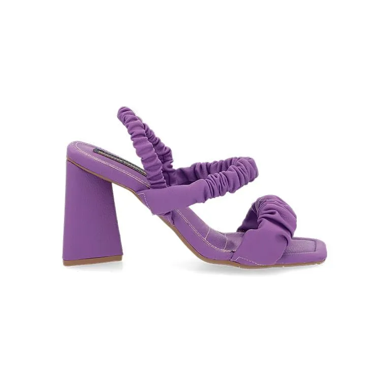 Sandalia Tacon Morada para mujer Evie