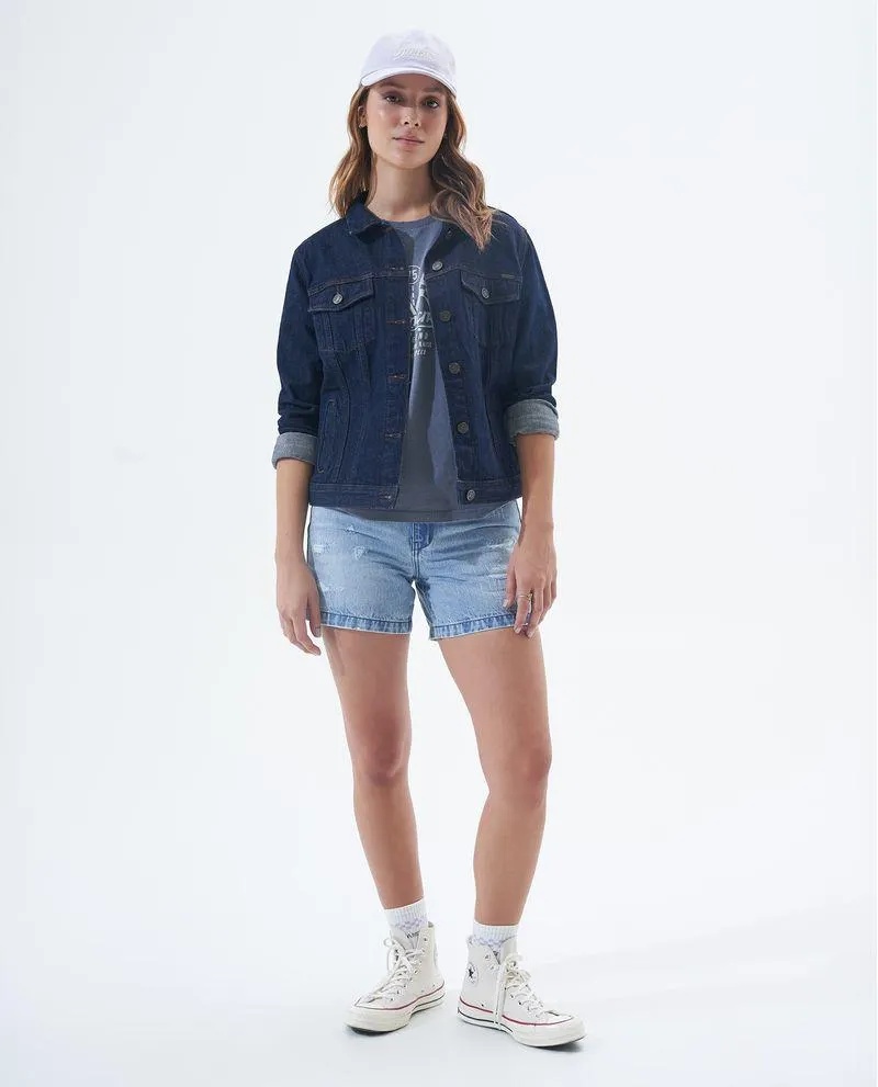 Chaqueta tono oscuro para mujer