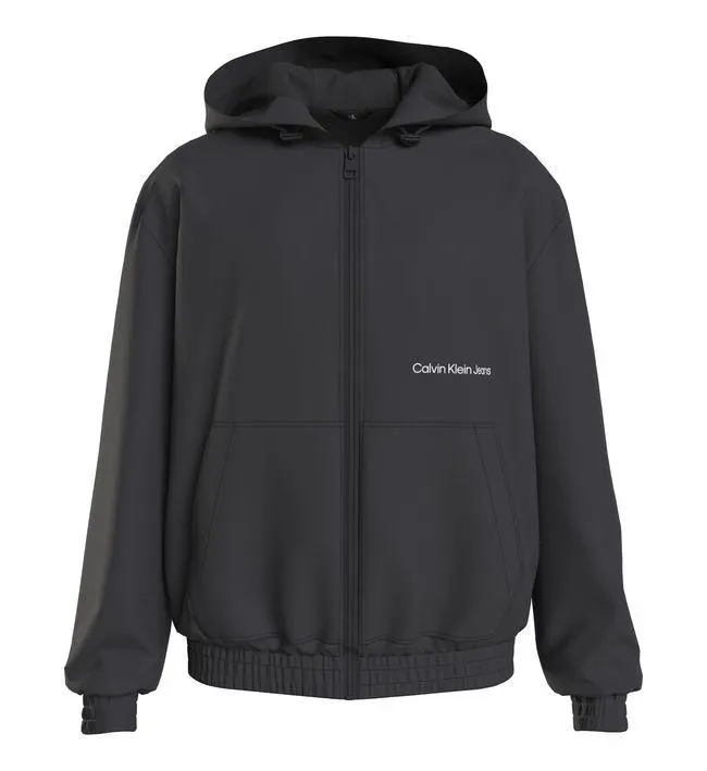 Chaqueta Negra Con Cierre Para Hombre