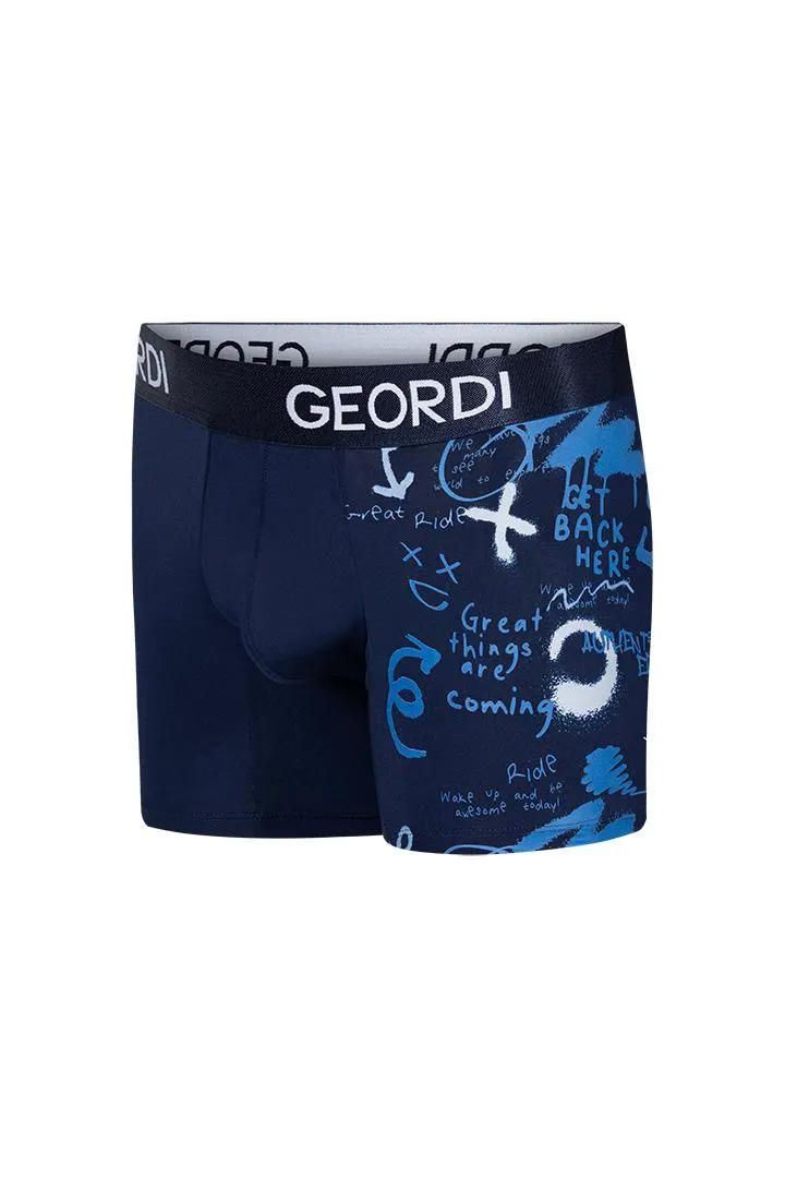Bóxer medio estampado localizado de microfibra premium (GG06A5)