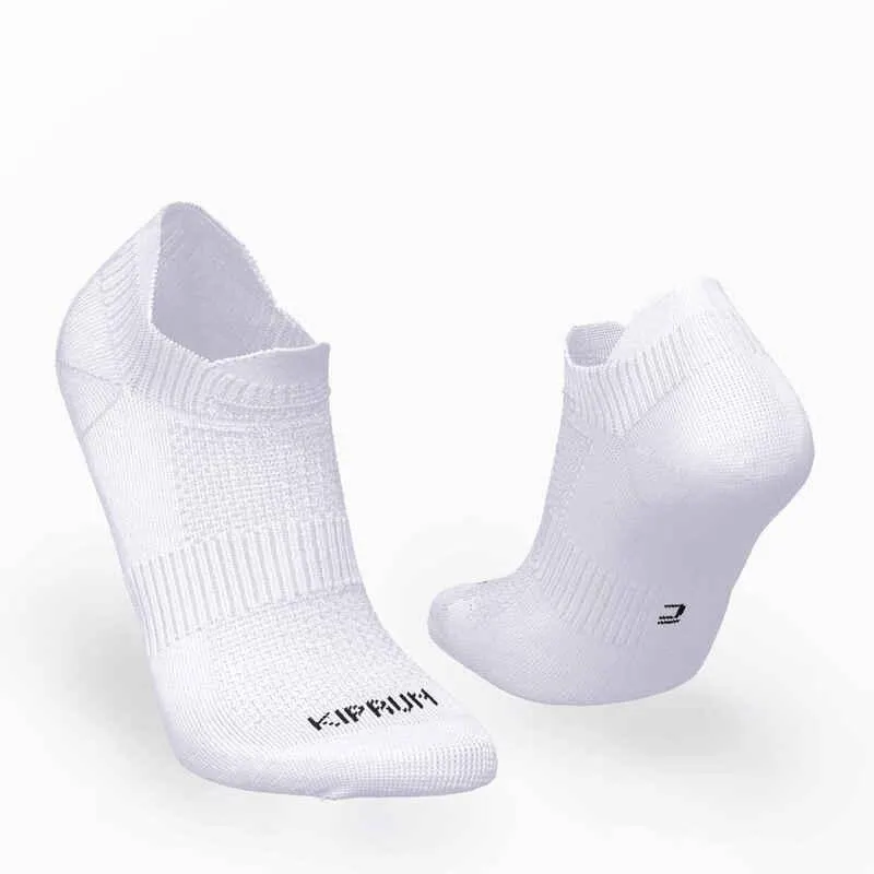 Medias tobilleras invisibles Running Adulto Kiprun run500 ecodiseño x2 blanco