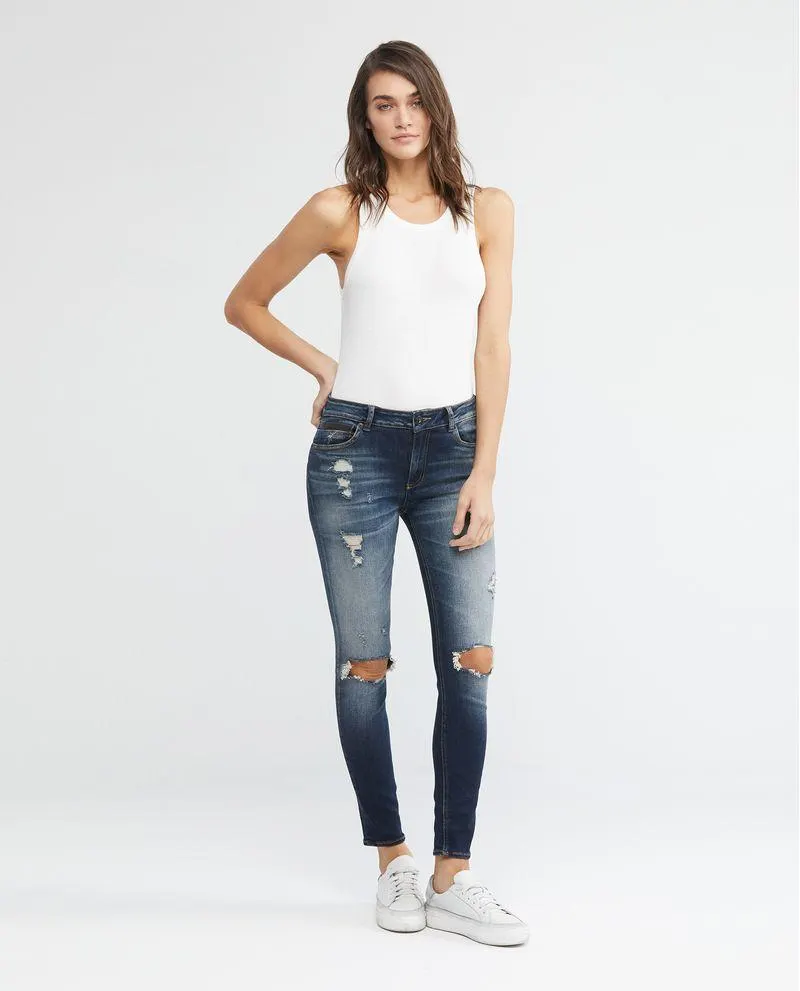 Jean de Mujer High Rise, Cosmo, Bota Skinny - Azul Ultra Oscuro