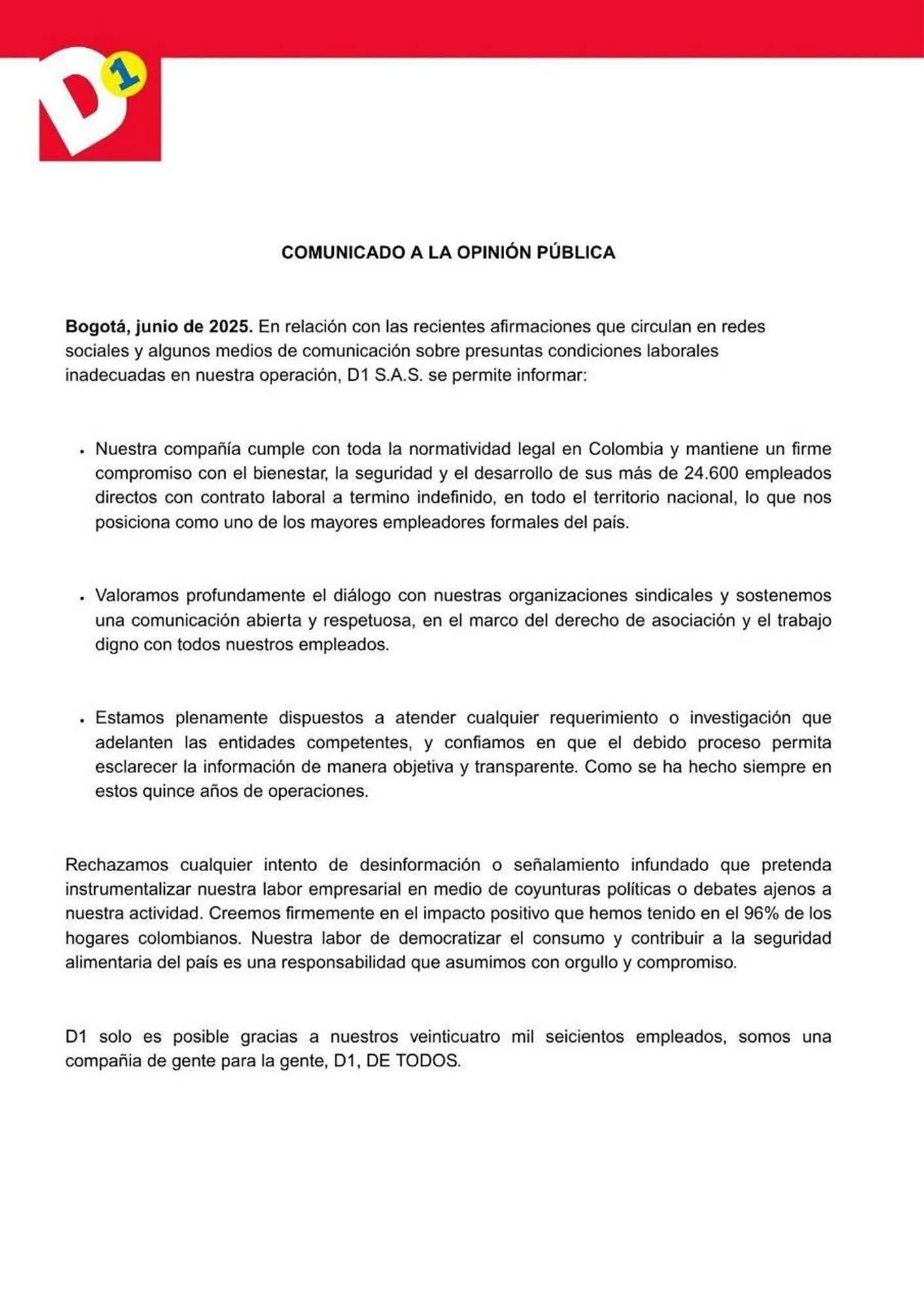 Catalogo de Catálogo Tiendas D1 3 de junio al 17 de junio 2025 - Pag 1