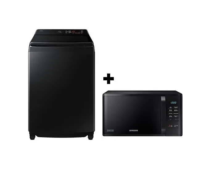 13 Kg, Lavadora Bespoke Carga Superior - AI Wash + Microondas MS23K con Descongelado Rápido 23 L/ 0.8 ft3