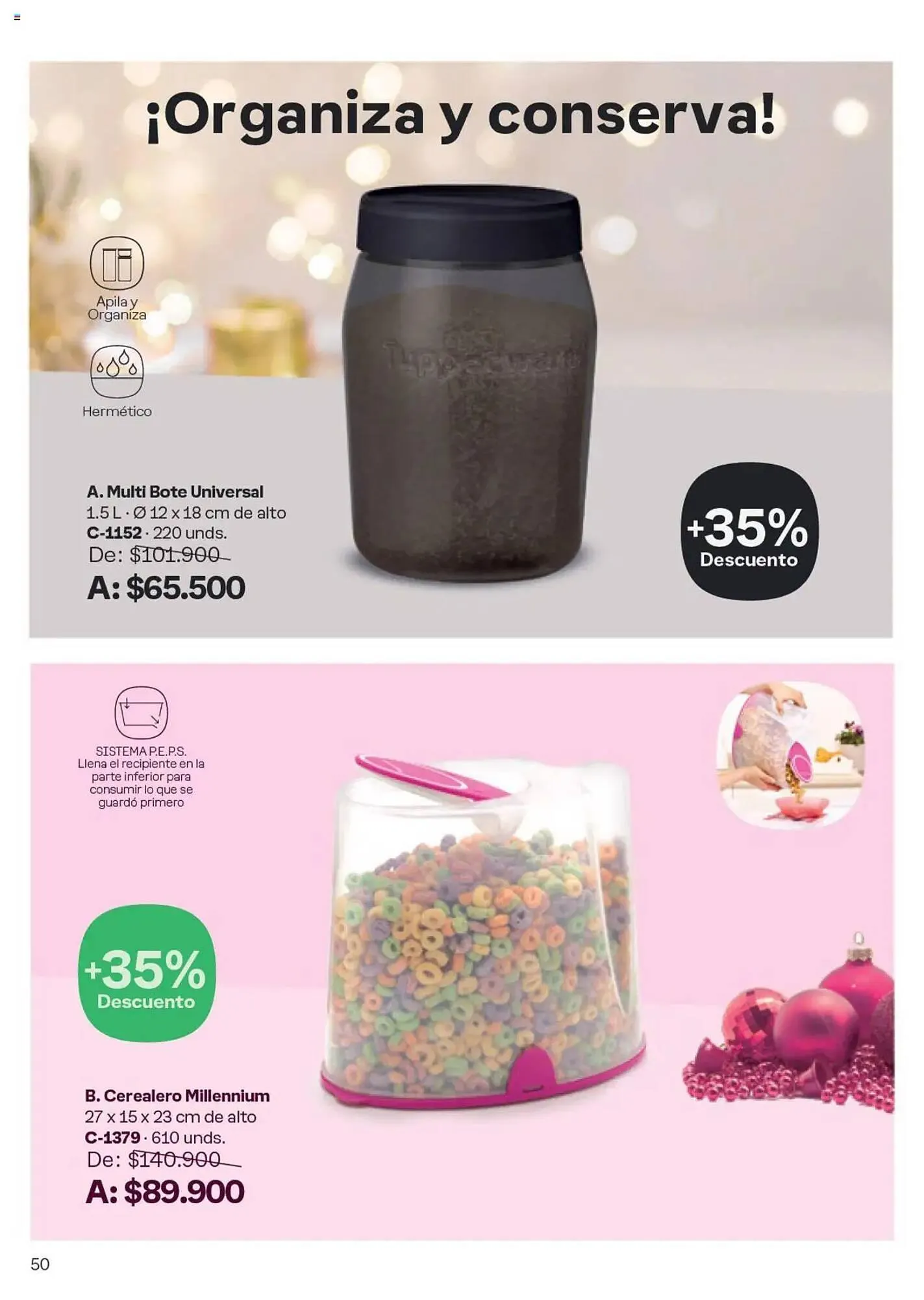 Catalogo de Catálogo Tupperware 29 de noviembre al 26 de diciembre 2024 - Pag 50