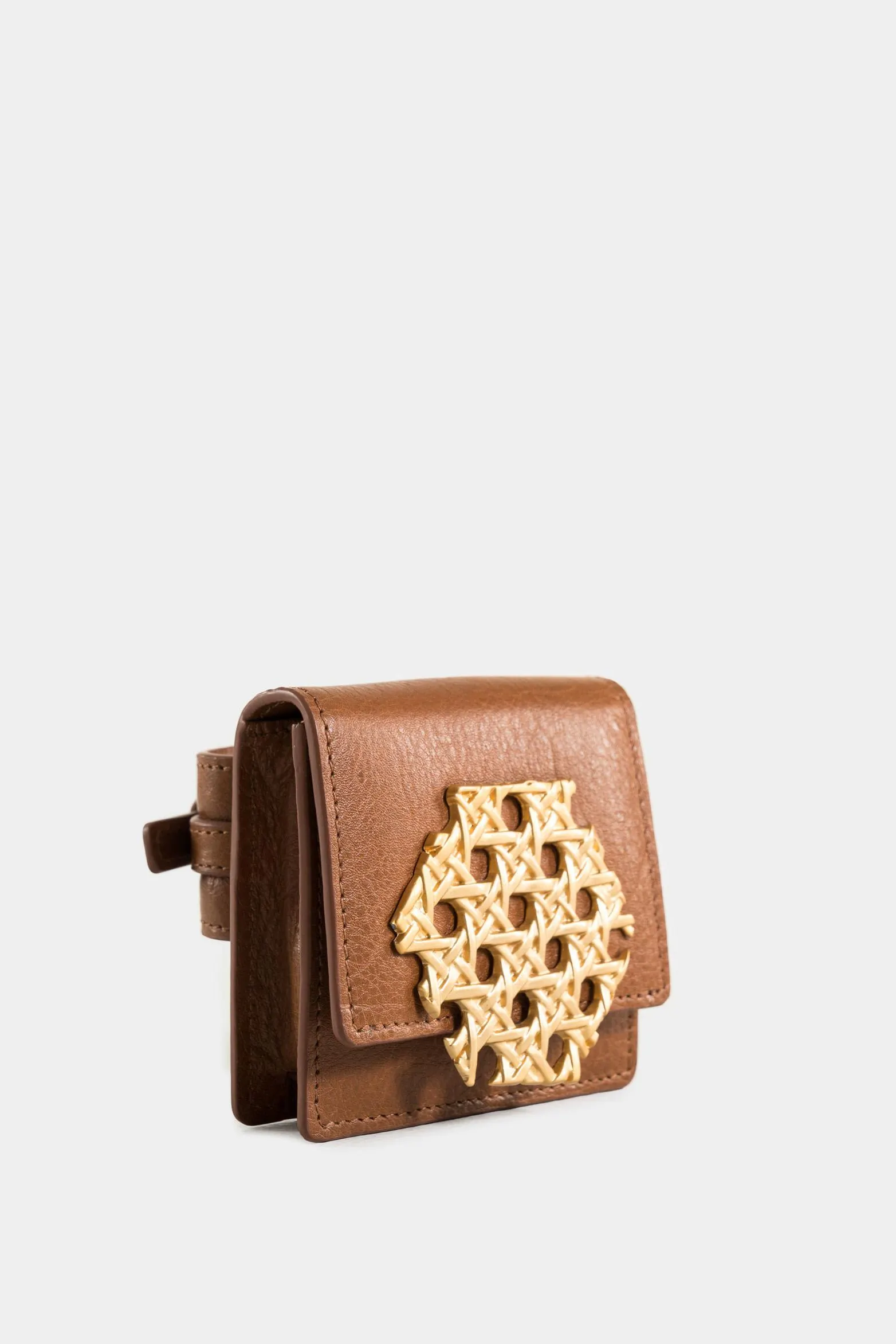 Monedero pistacho de cuero para mujer Lafaurie