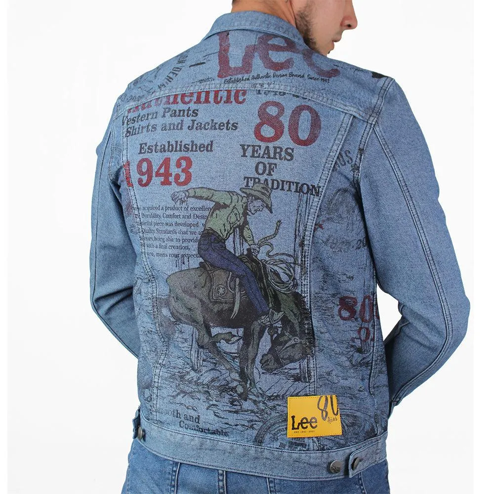 Chaqueta En Denim Estampada 80 Años Lec Lee