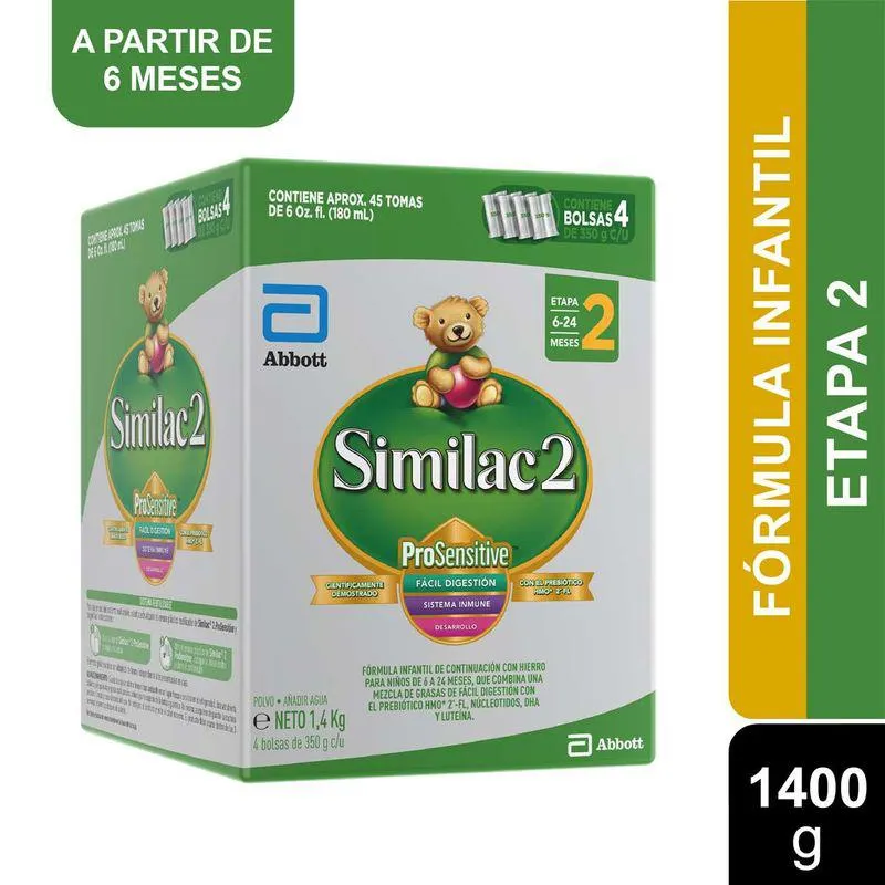 Formula Infantil Similac 2 Caja X 1400 Gr