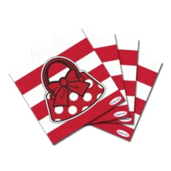 SERVILLETA DISEÑO MINNIE ROJA X16