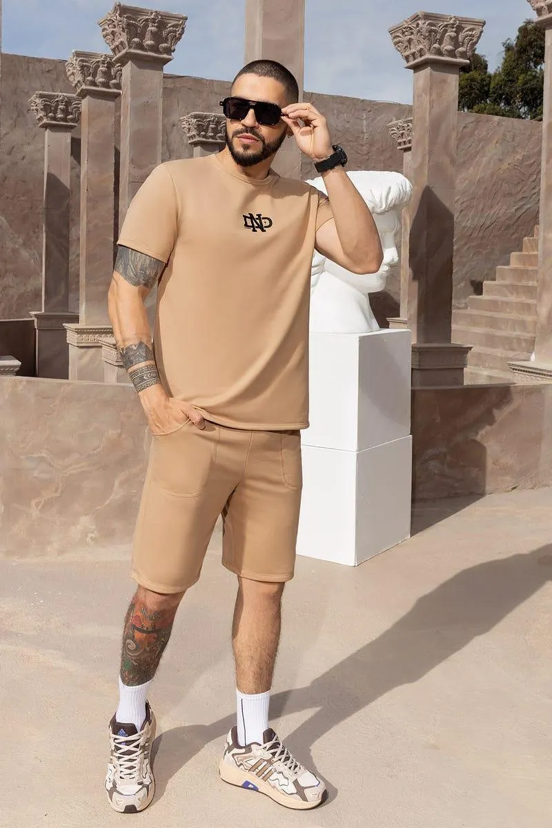 CONJUNTO X 2 CAMISETA - BERMUDA Café