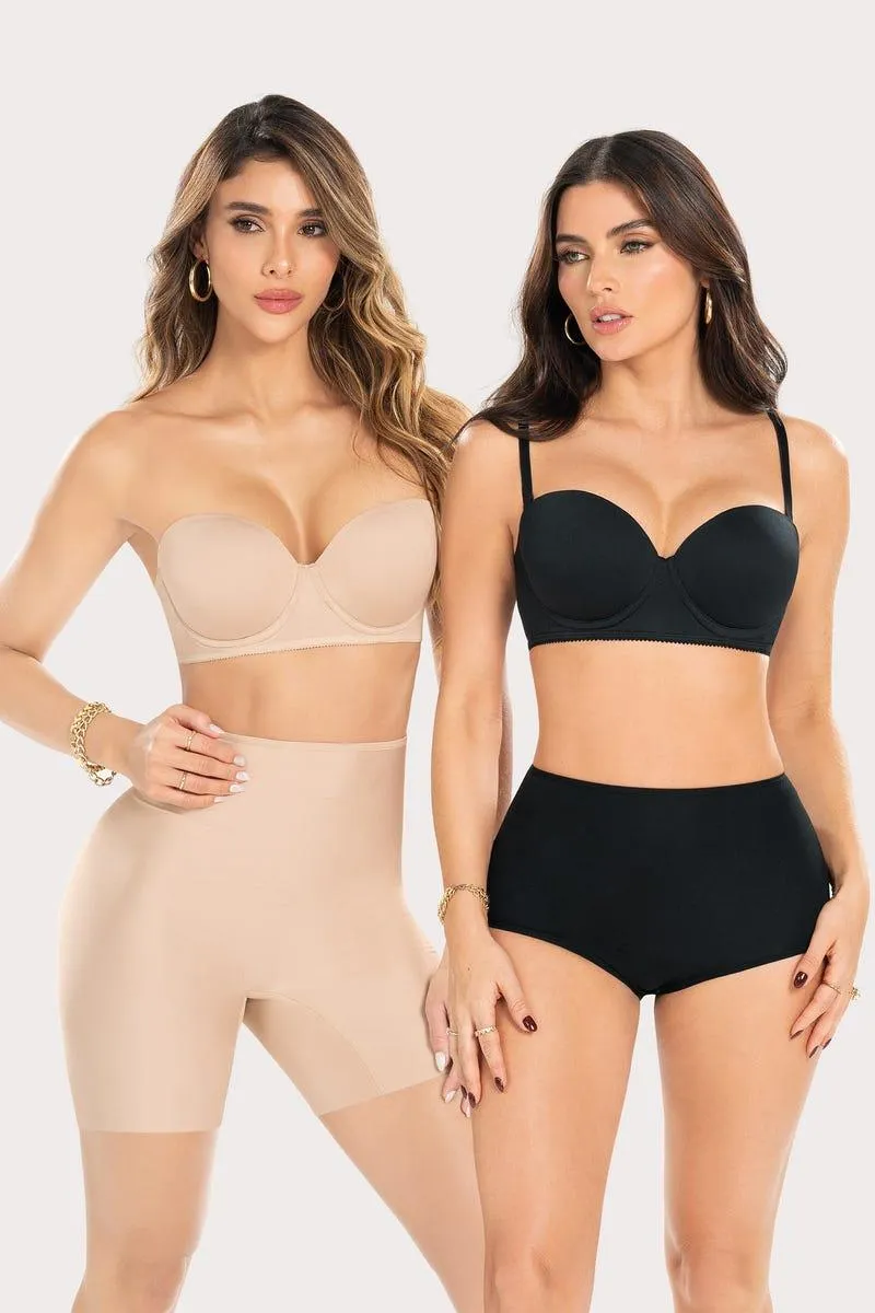 BRASIER X 2 STRAPLESS BRA Multicolor