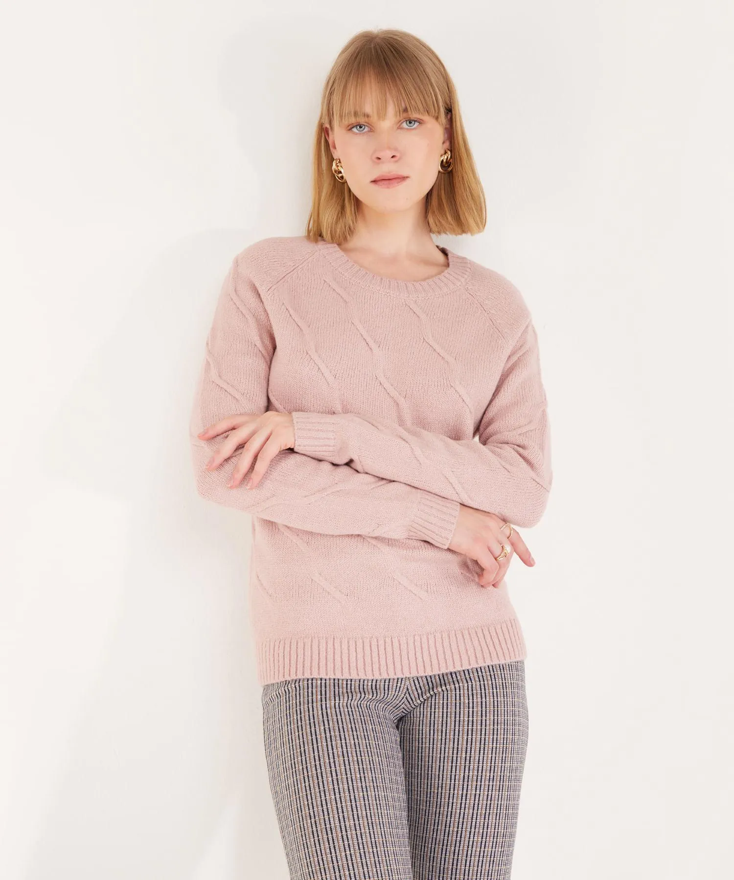 Saco Manga Larga Cuello Redondo