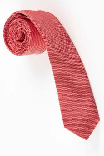 Corbata Pitilo En Poliester Color Rojo Puntos Blancos