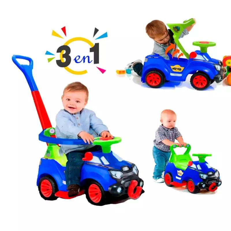 Carro Paseador Montable 3 En 1 Niños Bebe
