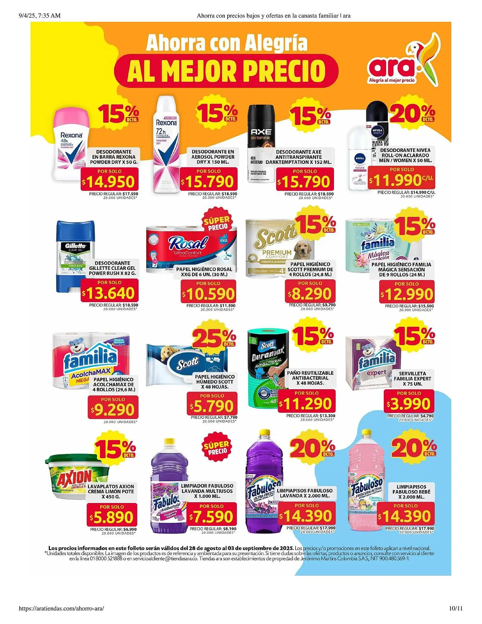 Catalogo de Catálogo Ara 4 de septiembre al 5 de septiembre 2025 - Pag 10