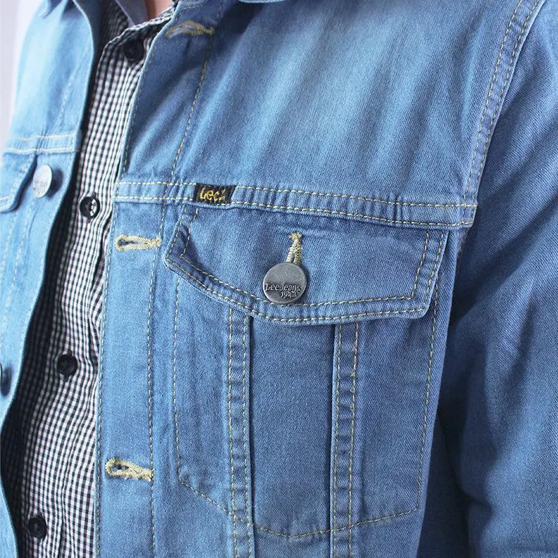 Chaqueta En Denim Clásica Renovada Lec Lee Índigo Claro
