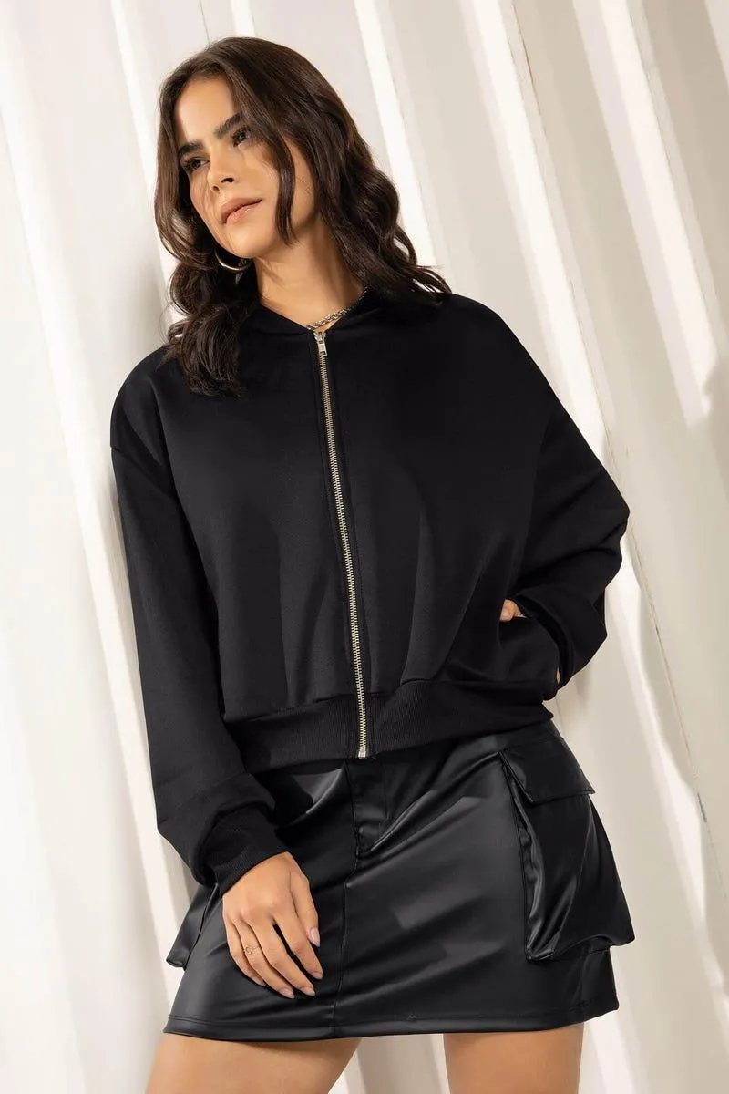 CHAQUETA MANGA LARGA Negro