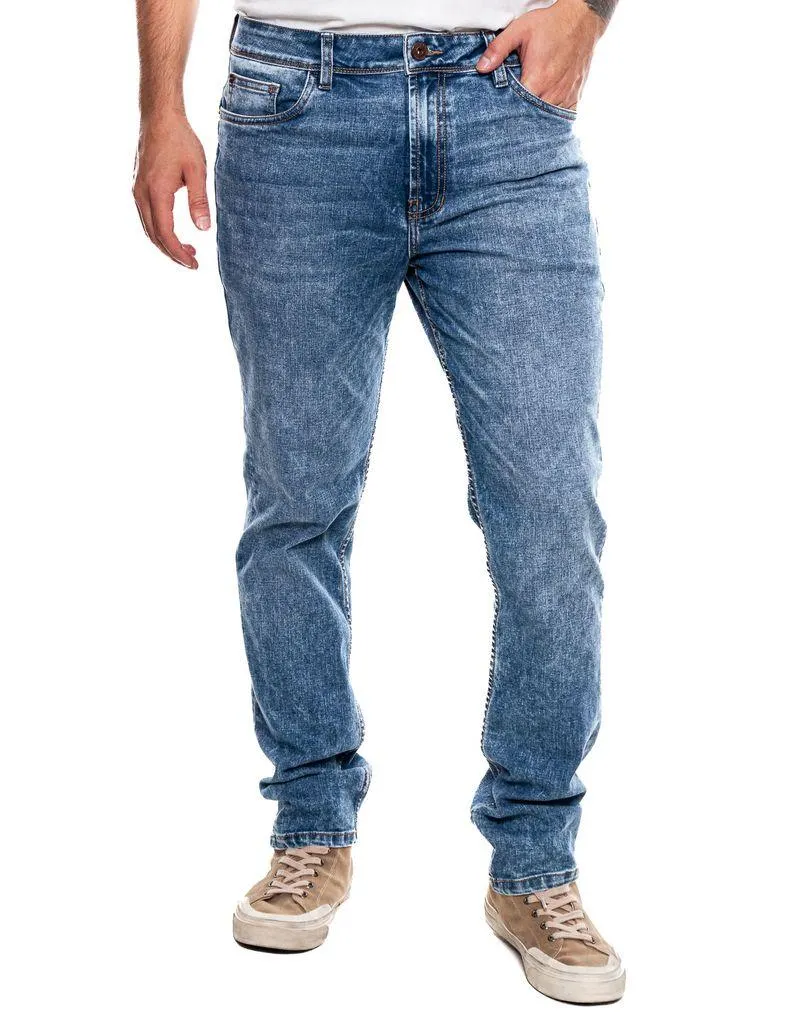 Regular Fit Jeans Tono Medio Con Desgastes Eco Recycle