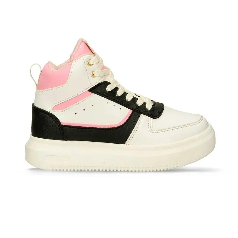 Botas Blanco-Negro Bubblegummers Poliana Niña