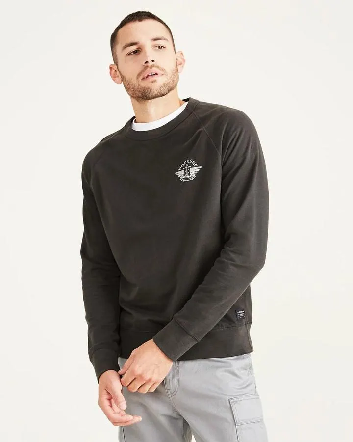 Sudaderas Dockers Original Crewneck,Regular Fit Hombre Gris | IYWEZ1487