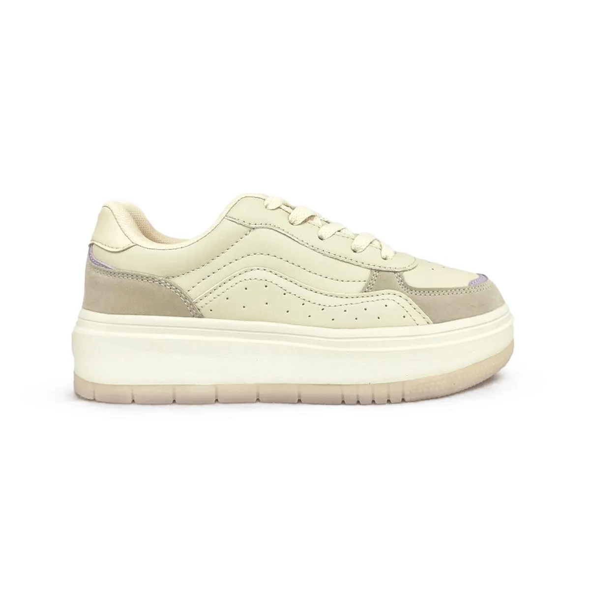 Tenis Casual Croydon Beige Para Mujer