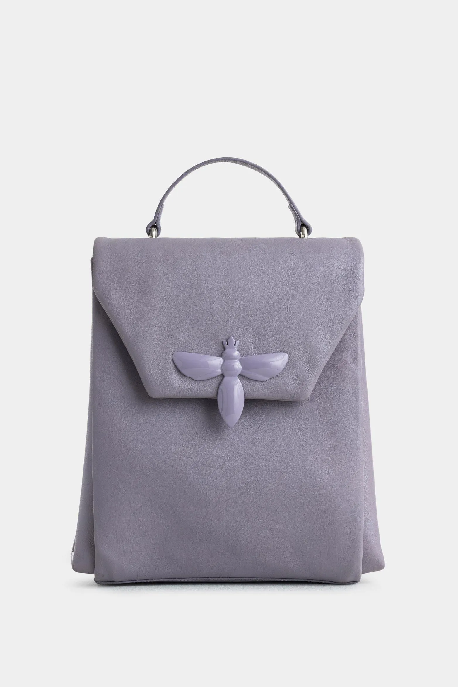 Morral thalia de cuero para mujer silueta hexagonal