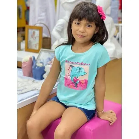 CAMISETA VERDE LOSAN NIÑA MINI REF 116-1208AL