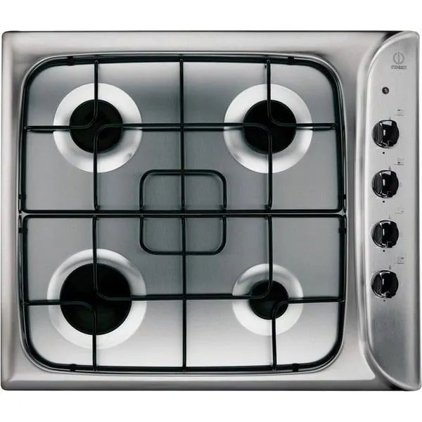 Cubierta Gas Indesit Acero 4 Ptos 60 Cm
